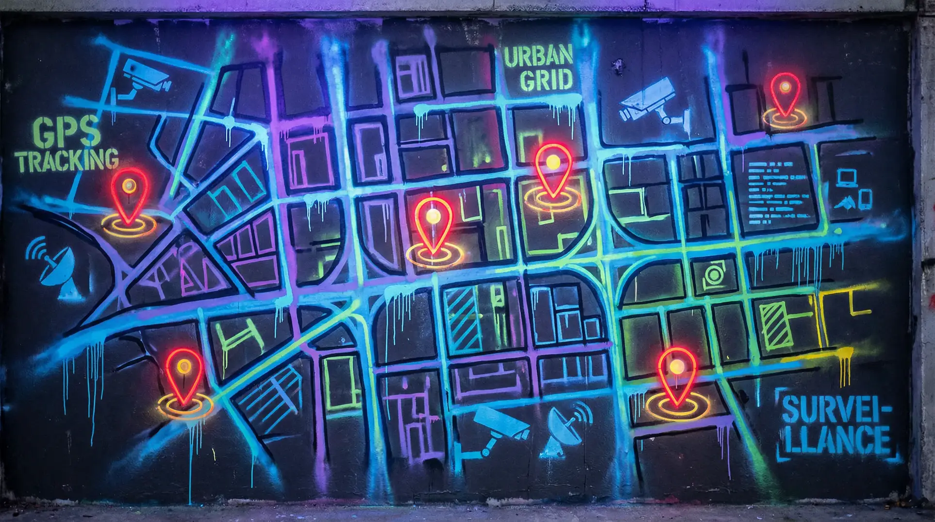 av封面 狗仔追踪地图 - 城市涂鸦风格